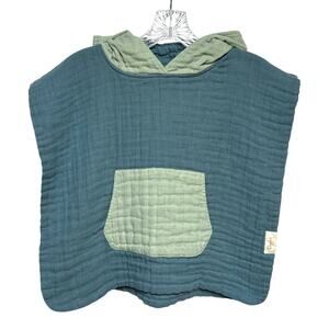 Crane Baby Toddler Cotton Two-Tone Hooded Poncho 2-4 Year